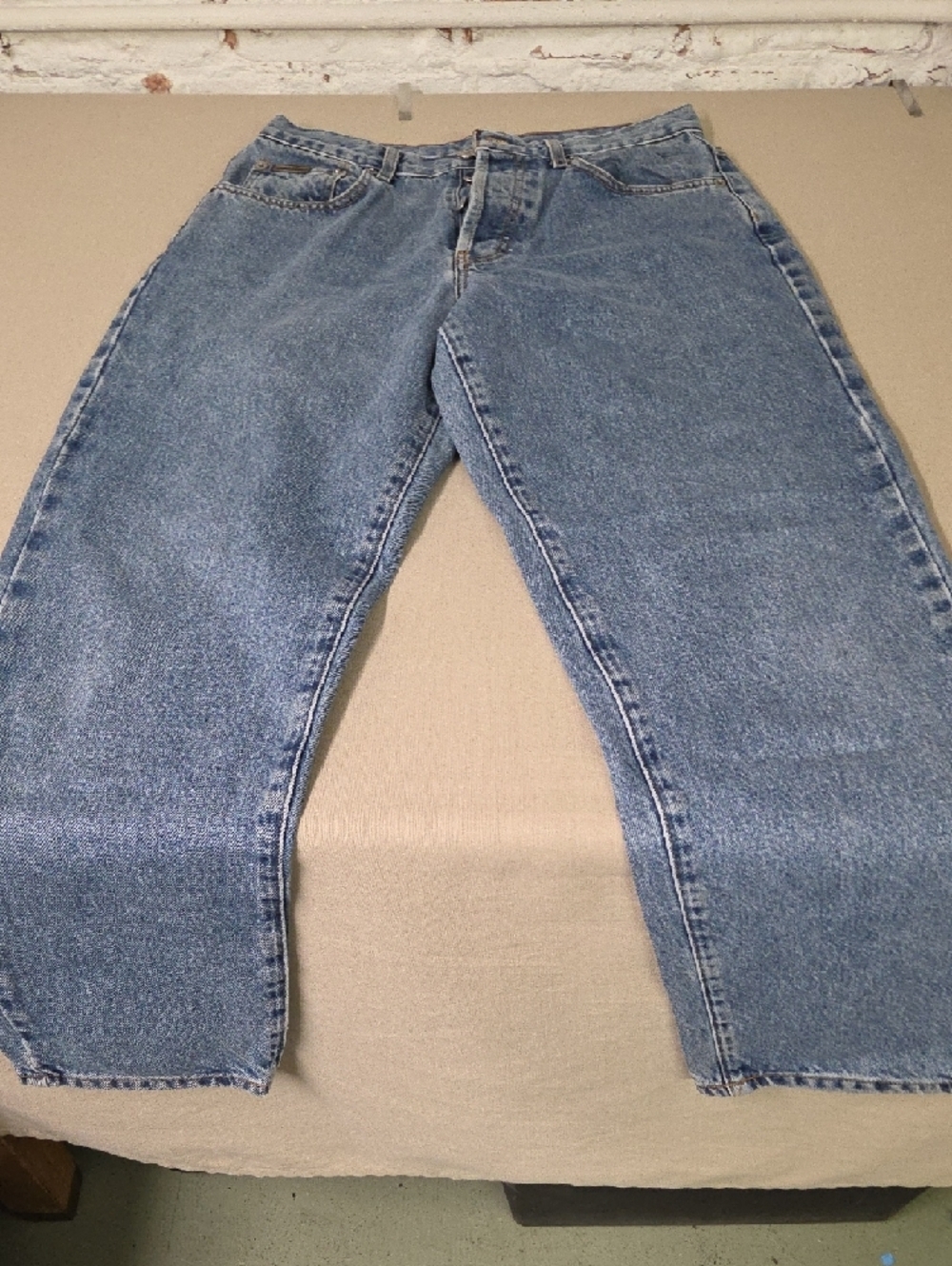 Vintage Calvin Klein Jeans Relaxed Light Blue Denim 90s SIZE 11 30 Waist High - Picture 5 of 8